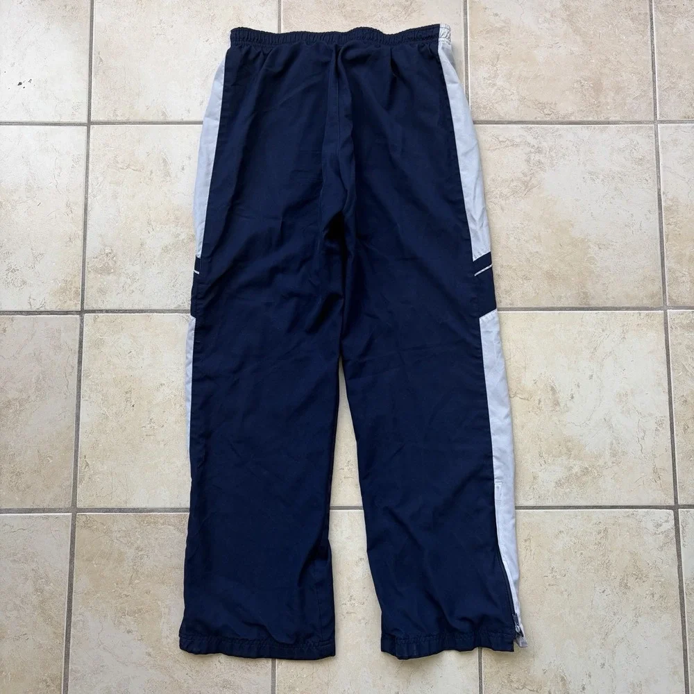 Vintage Nike Pants Womens XL Blue Track Striped Baggy‎ Wide Leg High Rise Y2K